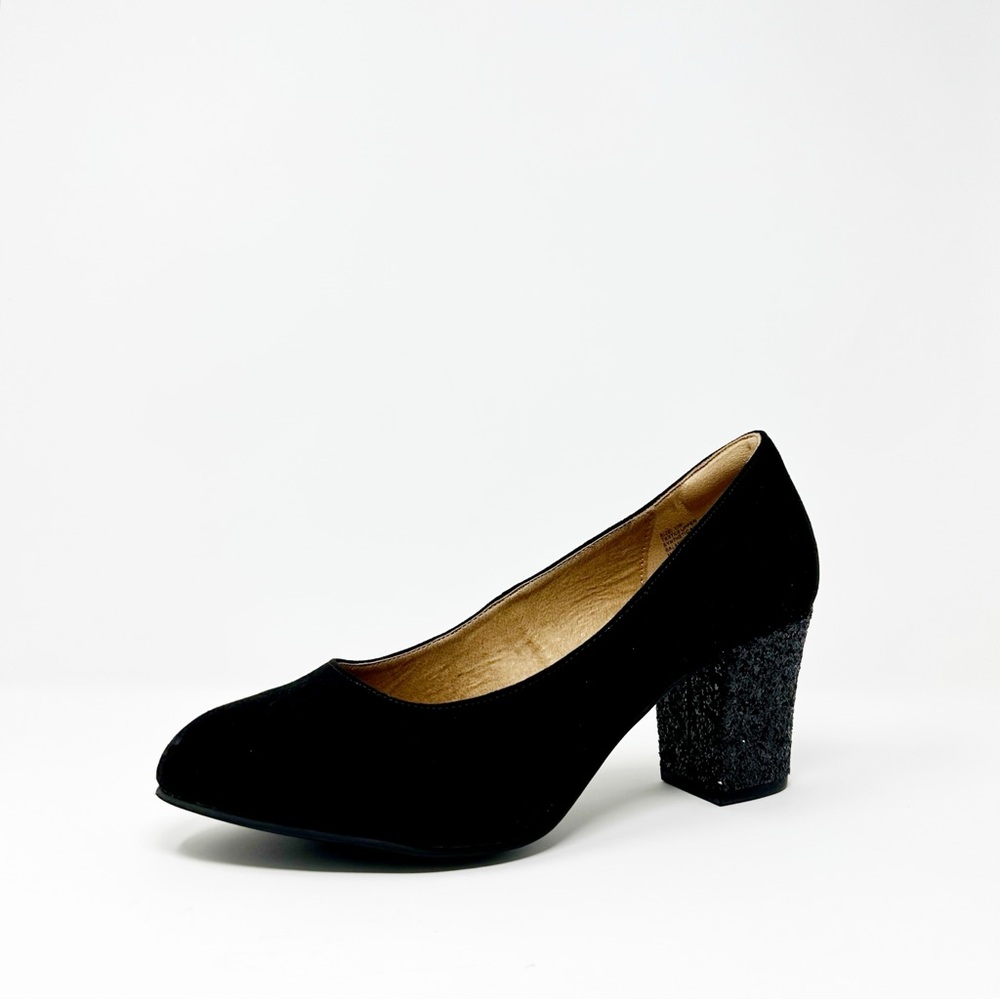 Lane Bryant Women’s Size 11 Black Sparkle-heel Block Pumps